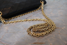 Load image into Gallery viewer, CHANEL Matelasse double flap chain shoulder bag Lambskin Black/Gold hadware Shoulder bag 700100073
