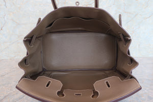 HERMES／エルメス バーキン35 トリヨンクレマンス エトゥープ □M刻印 ハンドバッグ 700060291