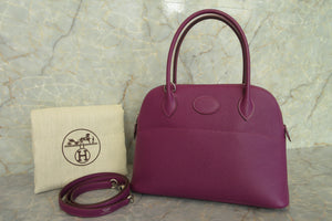 HERMES／BOLIDE 27 Epsom leather Anemone □R Engraving Shoulder bag 600120037