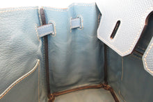 将图片加载到图库查看器，HERMES BIRKIN 25 Epsom leather Blue jean □M刻印 Hand bag 700060229

