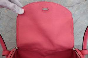 HERMES LINDY 26 Evercolor leather Rose azalee A Engraving Shoulder bag 700070292