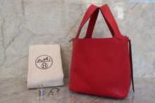 将图片加载到图库查看器，HERMES PICOTIN LOCK PM Clemence leather Rouge casaque C刻印 Hand bag 500110004
