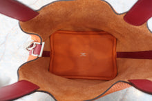 将图片加载到图库查看器，HERMES PICOTIN LOCK TOUCH PM Clemence leather/Swift leather Orange/Rouge Grenet X刻印 Hand bag 600100116
