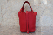 将图片加载到图库查看器，HERMES PICOTIN LOCK PM Clemence leather Rouge casaque C刻印 Hand bag 500110004
