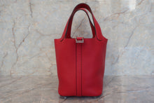 将图片加载到图库查看器，HERMES PICOTIN LOCK PM Clemence leather Rouge casaque C刻印 Hand bag 500110004
