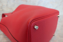 将图片加载到图库查看器，HERMES PICOTIN LOCK PM Clemence leather Rouge casaque C刻印 Hand bag 500110004
