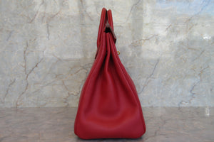 HERMES／エルメス オータクロア32 クシュベル ルージュヴィフ □B刻印 ハンドバッグ 700070103