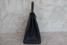 将图片加载到图库查看器，HERMES KELLY 28 Evergrain leather Blue Indigo □I刻印 Shoulder bag 700070290
