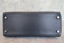 将图片加载到图库查看器，HERMES KELLY 28 Evergrain leather Blue Indigo □I刻印 Shoulder bag 700070290
