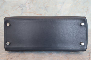 HERMES KELLY 28 Evergrain leather Blue Indigo □I刻印 Shoulder bag 700070290