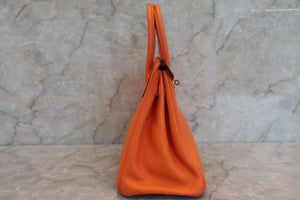 HERMES BIRKIN 30 Gulliver leather Orange □F刻印 Hand bag 600040209