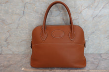 将图片加载到图库查看器，HERMES／BOLIDE 31 Clemence leather Gold □K刻印 Hand bag 600090135
