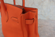 画像をギャラリービューアに読み込む, HERMES／エルメス バーキン30 トゴ オレンジ □H刻印 ハンドバッグ 800040148
