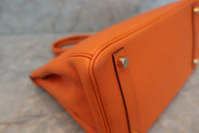 将图片加载到图库查看器，HERMES BIRKIN 30 Gulliver leather Orange □F刻印 Hand bag 600040209
