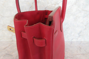 HERMES／エルメス オータクロア32 クシュベル ルージュヴィフ □B刻印 ハンドバッグ 700070103