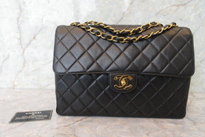 CHANEL Medium Matelasse single flap chain shoulder bag Lambskin Black/Gold hadware Shoulder bag 700090123