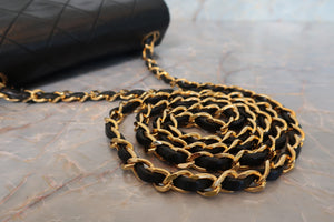 CHANEL Mini Matelasse single flap chain shoulder bag Lambskin Black/Gold hadware Shoulder bag 700100082