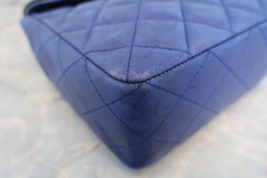 CHANEL Matelasse chain shoulder bag Lambskin/Satin Black/Blue/Gold hadware Shoulder bag 700030076