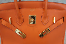 Load image into Gallery viewer, HERMES BIRKIN 30 Gulliver leather Orange □F Engraving Hand bag 600040209
