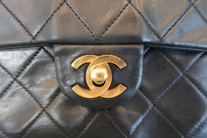 CHANEL Mini Matelasse single flap chain shoulder bag Lambskin Black/Gold hadware Shoulder bag 700100082