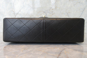 CHANEL Medium Matelasse single flap chain shoulder bag Lambskin Black/Gold hadware Shoulder bag 700090123