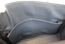 将图片加载到图库查看器，HERMES KELLY 28 Evergrain leather Blue Indigo □I刻印 Shoulder bag 700070290
