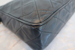 CHANEL/シャネル マトラッセフリンジチェーンショルダーバッグ ラムスキン ブラック/ゴールド金具 ショルダーバッグ 700060268