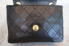 Load image into Gallery viewer, CHANEL Mini Matelasse single flap chain shoulder bag Lambskin Black/Gold hadware Shoulder bag 700100082
