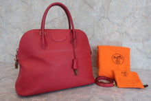 将图片加载到图库查看器，HERMES BOLIDE 35 Graine Couchevel leather Rouge vif 〇W刻印 Shoulder bag 800010222
