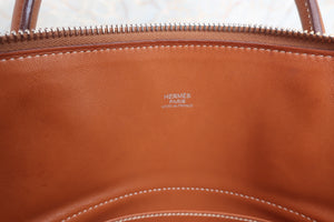 HERMES／BOLIDE 31 Clemence leather Gold □K Engraving Hand bag 600090135