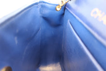 Load image into Gallery viewer, CHANEL Matelasse chain shoulder bag Lambskin/Satin Black/Blue/Gold hadware Shoulder bag 700030076
