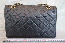 画像をギャラリービューアに読み込む, CHANEL/シャネル パリ限定マトラッセダブルフラップチェーンショルダーバッグ ラムスキン ブラック/ゴールド金具 ショルダーバッグ 700070309
