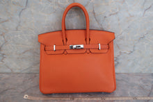 将图片加载到图库查看器，HERMES BIRKIN 25 Togo leather Orange □L刻印 Hand bag 600090114
