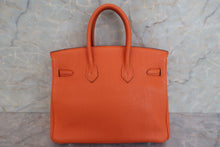 Load image into Gallery viewer, HERMES BIRKIN 25 Togo leather Orange □L Engraving Hand bag 600090114
