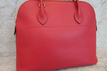 Load image into Gallery viewer, HERMES BOLIDE 35 Graine Couchevel leather Rouge vif 〇U Engraving Shoulder bag 600120003
