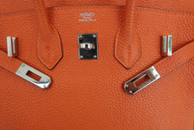 将图片加载到图库查看器，HERMES BIRKIN 25 Togo leather Orange □L刻印 Hand bag 600090114
