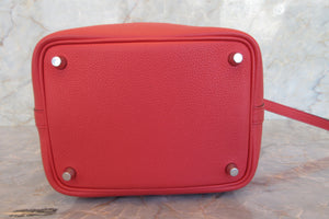 HERMES PICOTIN LOCK PM Clemence leather Bougainvillier Y刻印 Hand bag 700070185