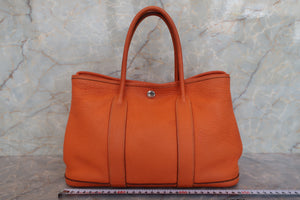 HERMES／エルメス ガーデンパーティTPM ネゴンダ オレンジ □M刻印 トートバッグ 700040028