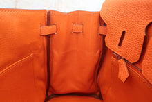 Load image into Gallery viewer, HERMES BIRKIN 25 Togo leather Orange □L Engraving Hand bag 600090114
