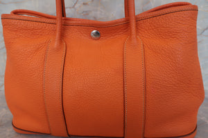 HERMES／エルメス ガーデンパーティTPM ネゴンダ オレンジ □M刻印 トートバッグ 700040028