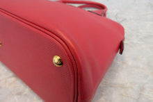 Load image into Gallery viewer, HERMES BOLIDE 35 Graine Couchevel leather Rouge vif 〇U Engraving Shoulder bag 600120003
