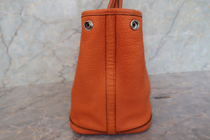 HERMES／エルメス ガーデンパーティTPM ネゴンダ オレンジ □M刻印 トートバッグ 700040028