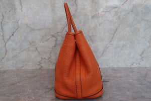 HERMES／エルメス ガーデンパーティTPM ネゴンダ オレンジ □M刻印 トートバッグ 700040028