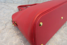 Load image into Gallery viewer, HERMES BOLIDE 35 Graine Couchevel leather Rouge vif 〇U Engraving Shoulder bag 600120003
