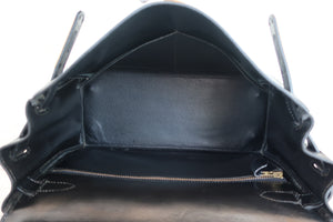 HERMES KELLY 28 Box carf leather Black  〇M刻印 Hand bag 700060301