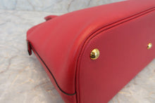 Load image into Gallery viewer, HERMES BOLIDE 35 Graine Couchevel leather Rouge vif 〇U Engraving Shoulder bag 600120003
