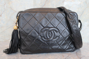 CHANEL/シャネル マトラッセフリンジショルダーバッグ ラムスキン ブラック/ゴールド金具 ショルダーバッグ 700070306