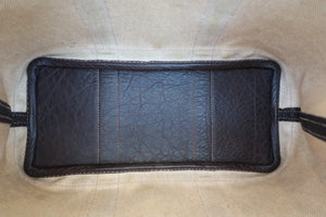 HERMES GARDEN PARTY TPM Toile H/Leather Marron/Brown □H Engraving Shoulder bag 600040043