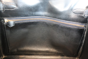 HERMES KELLY 28 Box carf leather Black  〇M刻印 Hand bag 700060301