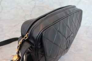 CHANEL/シャネル マトラッセフリンジショルダーバッグ ラムスキン ブラック/ゴールド金具 ショルダーバッグ 700070306